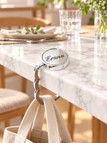 1pc Customized Personalized Fashion Bag Holder Handbag Hook Foldable Hook Rack Portable Key Holder Desktop Hook Hardware Travel Outdoor Storage Hook - Multicolor - View 6