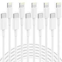 1-5pcs 3.3FT USB C To Lightning Cable, Fast Charging For Apple 14/13/12/12 Pro Max/11/Xs Max/XR/X Series, Pro/Air/Mini - White - View 1