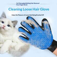1/2pcs, 5-Finger Silicone Pet Grooming Gloves, Universal For Cats And Dogs, Remove Floating Hair, Grooming, Massage, Bathing And Cleaning Pet Care Tool - View 3