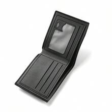 1pc Men's Short Wallet, Fashionable Slim Soft Wallet, Large Capacity Multi-Card Slots, Can Store Large Bills, Simple Coin Pouch, Credit Card/Bank Card/ID Card/Photo Slot/Phone, Business Casual Style, Ideal Gift For Men's Birthday Or Partner, Fashionable Youth Style Suitable For Both Men And Women. Large Capacity Multi-Card Slots - Multicolor - View 7