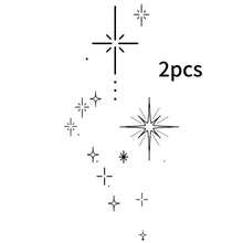 2/1pc/Set "Scattered Stars" New Technology Semi-Permanent Tattoo Stickers - Black - View 7