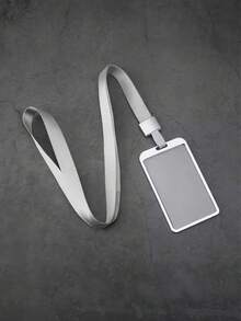 2pcs Black/Silver/Gold Stylish Aluminum Alloy ID Card Holder - With Lanyard Student Work Credential Clip Office Supplies Card Storage LD Card Protective Case, For Work, School, And Travel - Protects LD Cards And Credit Cards, Back To School Essential - Multicolor - View 11