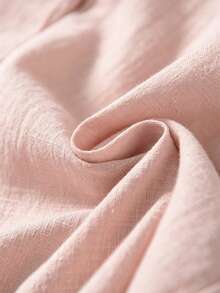 1PC Soft Matte Light Pink Ruffle Edge Tablecloth, French Elegant Vintage Style, Suitable For Home Dining Table, Holiday Gathering, Afternoon Tea, Wedding Banquet, Store Decoration And Multiple Occasions - Pink - View 6