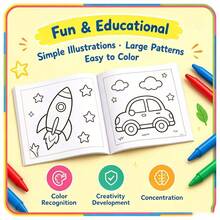 1pc Student Tracing Book, Cartoon Line Art Coloring Book, Fill-In-The-Blanks Book, Drawing Book, Painting Book, Coloring Book, Student Art Supplies, Creative Enlightenment Educational Activity Book, Painting And Coloring Book - Multicolor - View 3