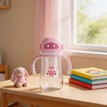 240ml/8oz Baby Feeding Bottle - PP Baby Bottle With Handle, Drop-Proof Design, Ultra Light Weight, Wide-Neck Milk Bottle For Easy Cleaning - Multicolor - View 3