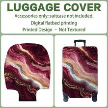1PC,Flat Print Design,Luggage Cover(Only Luggage Cover,Not Including Luggage),Suitable For 20 To 30 Inch Luggage,Made Of Thickened High-Quality Fabric,Essential Accessory For Your Travel And Checked Luggage. - Multicolor - View 12