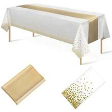 4pcs No-Wash Convenient Party Decoration Set, Printed Disposable Tablecloth, Suitable For Baby Shower, Family Gathering, Holiday Party, Theme Party, Thanksgiving Dinner, Anniversary - Multiple Styles - View 10
