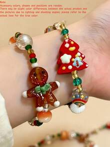 Set Gelang Manik-Manik Bintang Warna-warni Lucu Dopamine, Aksesori Perhiasan Harian dan Liburan Pantai Musim Panas untuk Anak Perempuan, Hadiah Natal, Aksesori Suasana Liburan Musim Dingin (Warna, Bentuk, dan Posisi Aksesori Acak) - MultiWarna - View 21