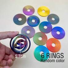 OBOVAY 6-Ring/7-Ring/8-Ring Nebula Ring, New Toy, Rotating Stress Relief Toy, Multi-Layer Rotating Structure Model, Desktop Stress Relief Decor, Creative Gift, Miniature Model Collection Toy, Creative And Interesting Small Gift, Suitable For Teenagers Stress Relief Toy, Suitable For Office Rotating Ring Stress Relief Toy, - Multicolor - View 13