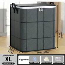 6/3/1pc Clothes Storage Bags, Extra Large Foldable Closet Organizer, Waterproof Non-Woven Fabric Moving Bags, Double Zipper Reinforced Handle, Suitable For Clothes, Moving Supplies, Travel, Bedding, Blankets And Pillows, Christmas Gift - Grey - View 18