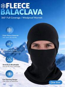 Masker Wajah Hangat Bulu Polar Musim Dingin Unisex, Tahan Angin dan Dingin, Penutup Wajah Penuh, Syal Penghangat Leher, Cocok untuk Ski, Sepeda Motor, Bersepeda, Snowboarding, Berburu, dan Olahraga Luar Ruangan Lainnya - MultiWarna - View 7