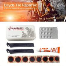 1pc Bicycle Repair Tool Kit With Tire Levers, Air Pump, Glue, Patch Kit And Tire Scraper For Road Bike - Multicolor - View 2