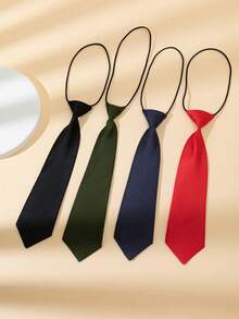 1/3pcs Women's Solid Color Necktie, Suitable For Daily Decoration, Shirt, Gift Use - Multicolor - View 1