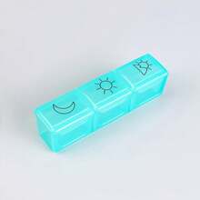 1pc 7/28 7/21 7-Compartment Portable Mini Pill Box, Small Travel Pill Organizer With 3-Section Storage, Morning/Night Separation Design, Suitable For Vitamins, Fish Oil And Small Dose Medications, Weekly Use, Portable And Easy To Store/Christmas Gift, Winter Essential - one-size - View 5