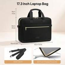 NEWHEY Laptop Bag For Men 17.3 Inch Briefcase Messenger Bags Briefcase Shoulder Messenger Bag Water-Repellent Computer Bag Laptop Case For Travel/Business - Multicolor - View 4