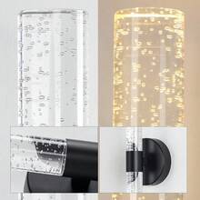 SEEDIQ Lampu Dinding Mewah Modern Nirkabel Isi Ulang, Lampu Dinding LED Gelembung Akrilik Naik Turun Bertenaga Baterai untuk Kamar Tidur, Ruang Tamu, dan Ruang Bersama - Hitam - View 10