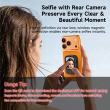 Rear Camera Selfie Viewfinder Screen, Selfie Display With Remote Control, Real-Time Preview Screen Mirroring Device, Supports Remote Zoom And Lens Switching, Allows Using Rear Camera For Selfies, Convenient For Capturing Clearer Selfie Photos - View 5