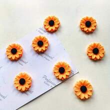 5/10/15pcs Funny Sunflower Shaped Resin Fridge Magnets, Perfect For Decorating Kitchen Refrigerator, Suitable For Kitchen, Living Room, Office And Wallpaper, Also Can Be Used As Holiday Gifts - Multicolor - View 3