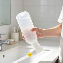 White 400ml Side Spray Bidet Sprayer, Adjustable Side Spray Function, Hygienic Bidet Sprayer, Convenient Bathroom Accessory, Manual Water Pressure Control, Hand-Pressed Water Dispensing Cleansing Device - A - View 1