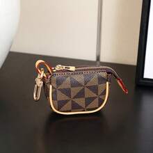 Vintage Mini Dumpling Bag With Keychain, Cute Small Earphone Pouch, Daily Bag Charm For Women - Multicolor - View 2