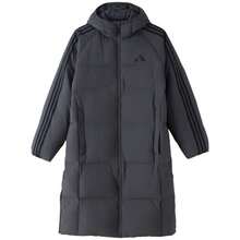 Adidas LONG DOWN 600-Fill Power Water-Repellent Windproof Insulated Long Down Jacket With Hood, Stripe, Zipper, Long Sleeve, Men's, Grey - Grey - View 7