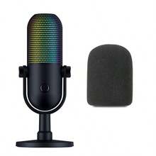 Seiren V3 Chroma Microphone Pop Filter - Foam Windscreen For Seiren Mini Live Streaming Microphone, Blocks Plosive Sounds - one-size - View 8