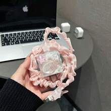 Set Lengkap Charger Transparan 3D Motif Kerang dan Casing Pelindung, Pelindung Kabel Data Kain Berhiaskan Berlian Imitasi untuk Anak Perempuan - Berwarna merah muda - View 2