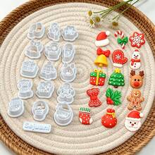 16pcs Christmas Assorted Shape Clay Cutters, Holiday Embossing Molds, DIY Handmade Earring Pendant Jewelry Craft Supplies - 16 Pieces - View 5