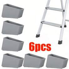 6pcs Heavy Duty Anti-Slip Ladder Feet - Universal Ladder Safety Caps, Suitable For Telescopic Ladders, Durable, Suitable For Home And Industrial Use, Grey, Ladder Safety Accessories, Textured Anti-Slip Surface - Grey - View 7