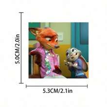 Disney Zootopia2 Sticker Cartoon Anime Judy Hopps Nick Wilde Nibbles Maplestick Gary De Snake Image Stickers Suitable For Suitcase Laptop Notebooks And Diaries PVC Waterproof - Multicolor - View 2