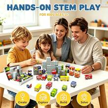 Magnetic Building Blocks Sensory Magnetic Tiles Creative Sensory Game Intelligence Development Toy, Perfect Puzzle Gift For Children 3 Years And Above, Random Accessory Colors, STEM Learning - Multicolor - View 6