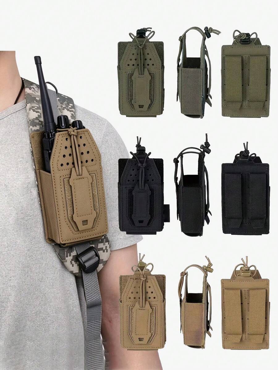Kantong Walkie Talkie Serbaguna, Tas Pinggang Holster Ponsel Multifungsi, Tas Pinggang Alat Molle Tahan Lama, Tempat Radio, Sarung Pelindung Portabel, Tas Penyimpanan Walkie-Talkie untuk Olahraga Luar Ruangan, Berkemah, Mendaki, Berburu, dan Tugas (Walkie-Talkie Tidak Termasuk)