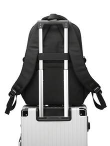 Men's Large Capacity Multi-Compartment Backpack With Reflective Strip Design, Durable And Lightweight, Suitable For Middle School, High School And College Students, Can Fit Laptop, For School, Commute, Short Trips, Travel, Outdoor Hiking, Daily Storage Bag, Gift For Boys And Boyfriends - Multicolor - View 5