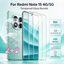 4pcs Set, Compatible With Redmi Note 13 Pro+/14 Pro/14 Pro 4G/14 Pro 5G/14 Pro+/15 4G/15 5G/15 Pro 4G/15 Pro 5G/15 Pro+/14 4G/14 5G/15 Pro/15 Pro+/13C/14C/15C/A5/15/A7 Pro, 2pcs High Definition Tempered Glass Screen Protector + 2pcs High Definition Transparent Tempered Glass Lens Protector, Full Coverage Tempered Glass Screen Protector With Edge Adhesive, Scratch-Resistant Film, Phone Protection, High Clarity, Smooth Surface, Shatter-Resistant Material, Durable Glass, Phone Screen Shield - Clear - View 18