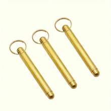 2/9/22pcs/ Mini Metal Ear Cleaning Spoon With Keychain - No Battery Required, Travel Essential, Non-Glowing (No Blade) - Gold - View 5