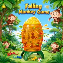 Monkey Drop Stick Barrel Desktop Game Party Interactive Toy Birthday Christmas Easter National Day Labor Day Thanksgiving Women's Day Father's Day Mother's Day Party Small Gift Gift Box Holiday Gift Boys Toys Girls Toys Prank Toys Two-Player Competitive Leisure Educational Children's Toys - Multicolor - View 5