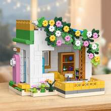 Sunlight Greenhouse Theme DIY Handmade Miniature House Building Blocks, Princess Style Greenhouse Design, Stress Relief Desktop Decor, Suitable For Daily Stress Relief/Home Desk Decoration/Creative Building Blocks - Multicolor - View 13