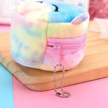 1pc Animal Coin Purse - Soft Zippered Fabric Key Bag, Lightweight And Easy To Care For. Round Animal Plush Coin Pouch, Portable Storage Bag - Multicolor - View 7