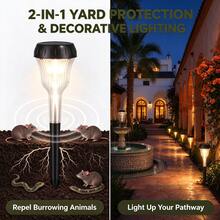 Solar Powered Ultrasonic Animal Repeller With Motion Sensor And Flashing Light, Outdoor Waterproof, Suitable For Farm, Garden, Lawn, 300mAh Battery Capacity, Effective For Cats, Dogs, Coyotes, Birds, Skunks, Snakes, Raccoons, Rabbits, Squirrels - Multi-color - View 3