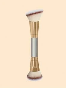 1pc Dual-Ended Foundation Brush, Multi-Function Dual-Ended Brush For Liquid Foundation, Blush Liquid, Kabuki Foundation Brush, Powder Brush, Blush Brush, Multi-Function Makeup Brush, Beauty Tool For Women - Rose Gold - View 6