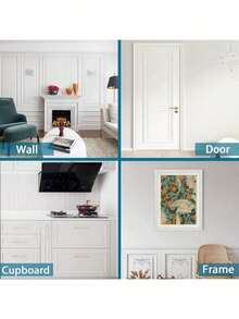 White Flexible Self-Adhesive Wall Decorative Trim, Waterproof PVC Self-Adhesive Decorative Line, Suitable For Doors, Tiles, Cabinets, Mirrors And DIY Home Decor Projects, Cabinet Detail Decorative Edge Strip - White - View 5