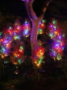 Solar Powered Pine Tree LED Light, Realistic Garden Decoration, Semi-Buried Lawn Light With Switch Control, Perfect For Decorating Garden, Pathway, Patio, Porch And Lawn, Also Great For Halloween And Christmas Holiday Decoration - Pine Tree Ground Stake Light - View 13