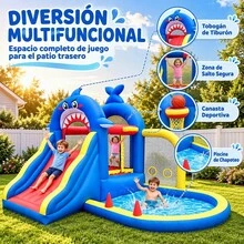 Kids Inflatable Bouncers - Blue - View 3
