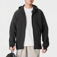 Adidas D4T Men's Black Comfortable Hooded Zip-Up Long Sleeve Jacket - Black - View 2