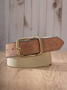 1pc Casual Minimalist Buckle Belt Women's Vintage Patchwork Decorative Waist Belt Suitable For Matching Dresses And Jeans - BH1251 - View 18