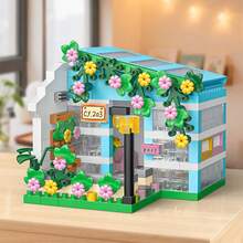 Sunlight Greenhouse Theme DIY Handmade Miniature House Building Blocks, Princess Style Greenhouse Design, Stress Relief Desktop Decor, Suitable For Daily Stress Relief/Home Desk Decoration/Creative Building Blocks - Multicolor - View 11