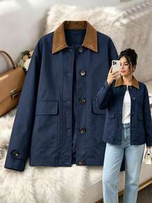 Women Coats - Royal Blue - View 1