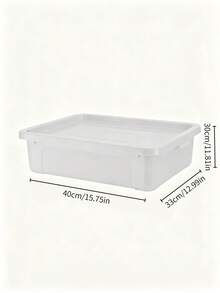 Clear Plastic Storage Box With Black Latching Lid, Stackable See‑Through Organizer Bins, Dust‑Proof Moisture‑Resistant, For Closet Bedroom Garage Pantry, Sort Clothes Toys Sundries, Storage Organizer For Renters Students Family - Multiple Specifications - View 14