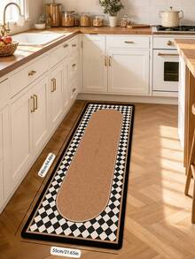 1pc Minimalist Geometric Print Pattern, Minimalist Style Digital Print Kitchen Rug Mat, Suitable For Kitchen, Dining Room, Hallway, Indoor Carpet, All Seasons - Multicolor - View 10