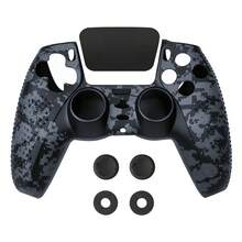 Anti-Slip Water Transfer Mosaic Pattern Protective Silicone Grip Cover Compatible With PS5 Controller - View 1